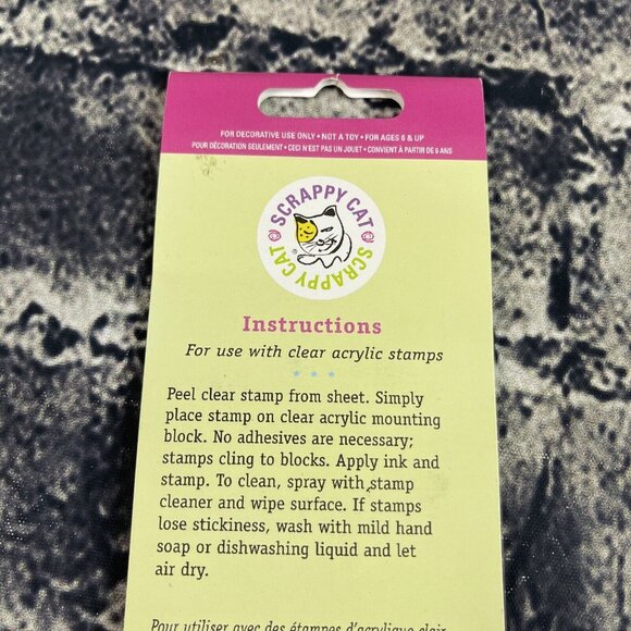 SCRAPPY CAT Clear Stamps BABY GIRL CUTIE PIE PRECIOUS Phrases 2 Stamps Clear - Picture 5 of 6